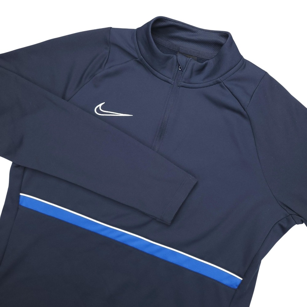 Nike Dri-FIT Pullover Womens Medium Blue 1/4 Zip Fleece Lined Running Athletic